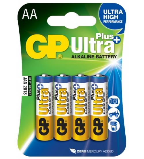GP Batteries GP15AUP - C4 Ultra Plus AA Alkaline Batteries Carded 4